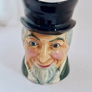 Vintage Uncle Sam Japan Marutomoware Creamer Cup 3.5" Black Toby Mug Pre-WWII
